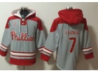 Philadelphia Phillies #7 Trea Turner Grey Hoodies