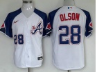 Atlanta Braves #28 Matt Olson White City Cool Base Jersey