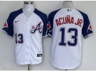 Atlanta Braves #13 Ronald Acuna Jr White City Cool Base Jersey