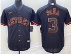 Houston Astros #3 Jeremy Pena Black Lights Out Jerseys