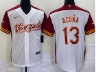 Venezuela #13 Ronald Acuna Jr White Jersey