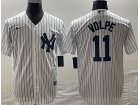 Nike New York Yankee #11 Anthony Volpe White Cool Base Jersey