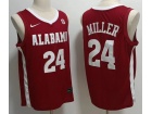 Alabama Crimson Tide #24 Brandon Miller Red Jersey