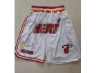 Miami Heat White Throwback With Pockets Shorts