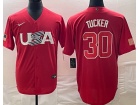 Team USA #30 Kyle Tucker Red Jersey