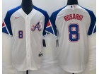 Atlanta Braves #8 Eddie Rosario White City Cool Base Jersey