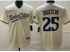 Nike Minnesota Twins #25 Byron Buxton Cream Cool Base Jersey