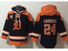 Detroit Tigers #24 Miguel Cabrera Blue Hoodies