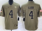 New Orleans Saints #4 Derek Carr 2022 Green Salute To Service Jersey