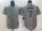 Nike Boston Celtics #7 Jaylen Brown Grey Baseball Jersey