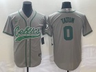 Nike Boston Celtics #0 Jayson Tatum Grey Baseball Jersey