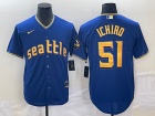 Nike Seattle Mariners #51 Ichiro Suzuki Blue City Cool Base Jersey