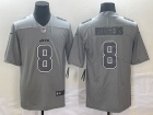 New York Jets #8 Aaron Rodgers Grey Atmosphere Limited Jersey