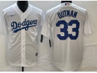 Nike Los Angeles Dodgers #33 James Outman White Cool Base  Jersey