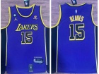 Jordan Los Angeles Lakers #15 Austin Reaves Purple 2022-23 Jersey