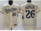 Nike Minnesota Twins #26 Max Keple Cream Flexbase Jersey