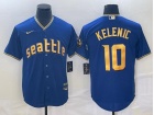 Nike Seattle Mariners #10 Jarred Kelenic Blue City Cool Base Jersey