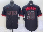 Nike Cincinnati Reds #30 Ken Griffey Jr Black 2023 City Connect Jersey