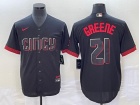 Nike Cincinnati Reds #21 Hunter Greene Black 2023 City Connect Jersey