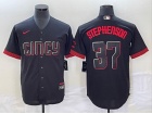 Nike Cincinnati Reds #37 Tyler Stephenson Black 2023 City Connect Jersey