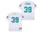 Miami Dolphins #39 Larry Csonka White Throwback Jersey