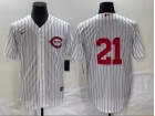 Nike Cincinnati Reds #21 Hunter Greene White Field Of Cream Jersey