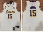 Nike Los Angeles Lakers #15 Austin Reaves White 2022-23 Jersey