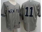 Nike New York Yankee #11 Anthony Volpe Grey Flexbase Jersey