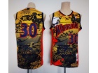 Golden State Warriors #30 Stephen Curry Yellow Rabit Year Throwback Jersey