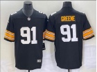 Pittsburgh Steelers #91 Joe Greene Black New Style Limited Jersey