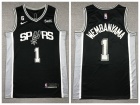 Nike San Antonio Spurs #1 Victor Wembanyama Black Jersey