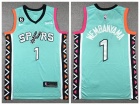 Nike San Antonio Spurs #1 Victor Wembanyama Green 2022-23 City Jersey