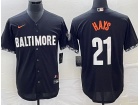 Baltimore Orioles #21 Austin Hays Black City Cool Base Jersey