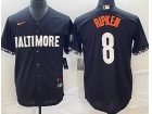 Baltimore Orioles #8 Cal Ripken Black City Cool Base Jersey