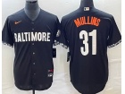 Baltimore Orioles #31 Cedric Mullins  Black City Cool Base Jersey