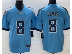 Tennessee Titans #8 Will Levis Baby Blue Limited Jersey