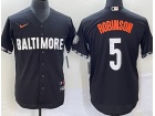 Baltimore Orioles #5 Brooks Robinson Black City Cool Base Jersey