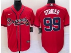 Atlanta Braves #99 Spencer Strider Red Cool Base Jersey