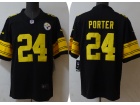 Pittsburgh Steelers #24 Joey Porter Jr. Black Color Rush Limited Jersey