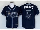 Nike Tampa Bay Rays #5 Wander Franco Dark Blue Cool Base Jersey