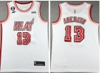 Miami Heat #13 Bam Adebayo White Throwback Jersey