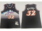 Utah Jazz #32 Karl Malone Mountain Black Throwback Basketball Jersey