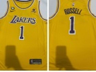 Los Angeles Lakers #1 D'Angelo Russell Yellow Jersey