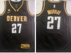 Denver Nuggets #27 Jamal Murray Black Golden Jersey