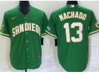 San Diego Padres #13 Manny Machado Green Cool Base Jersey