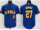 Denver Nuggets #27 Jamal Murray Blue Baseball Jersey