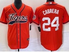 Detroit Tigers #24 Miguel Cabrera Orange Baseball Jersey