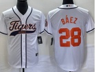 Detroit Tigers #28 Javi Baez White Baseball Jersey