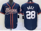 Detroit Tigers #28 Javi Baez Blue Baseball Jersey