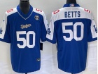 Los Angeles Dodgers #50 Mookie Betts Blue Football Jersey